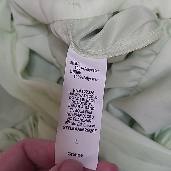 MUSTARD SEED light green sleeveless chiffon keyhole romper playsuit L - Picture 12 of 12